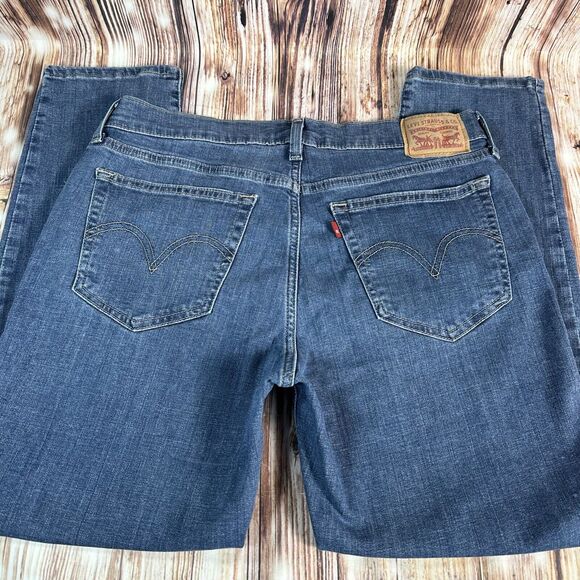 Levi's BOYFRIEND Womens Sz 30 Blue Mid Rise Crop Capri Jeans Denim Pants 32x26.5 - Picture 2 of 11